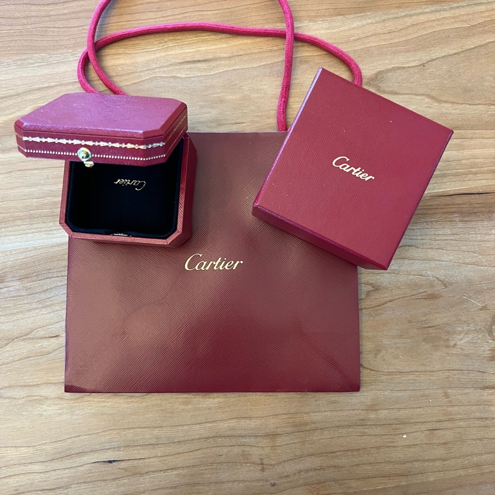 Cartier Red and Gold Jewelry Presentation Set